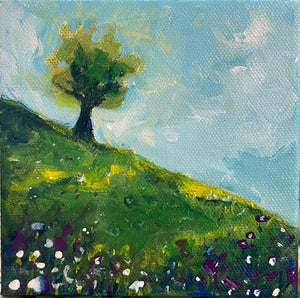 Acrylic Originals on Canvas 5x5" - Painted Door on Main