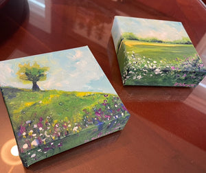 Acrylic Originals on Canvas 5x5" - Painted Door on Main