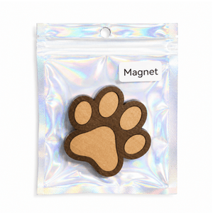 Acrylic + Wood Paw Print Magnet - Painted Door on Main