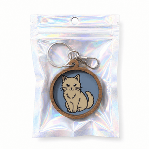 Acrylic + Wood Pet Keychains - Painted Door on Main