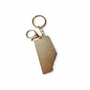 Alberta Black & Gold Enamel Mountain Keychain - Painted Door on Main
