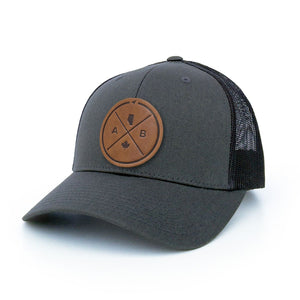 Alberta Compass Leather Patch Hat - Painted Door on Main