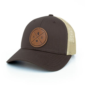 Alberta Compass Leather Patch Hat - Painted Door on Main