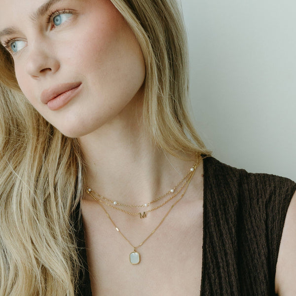 Aurelia Necklace - Petit Gold - Painted Door on Main