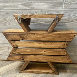 Aztec Shaped Shelf - Rafter Diamond W - Painted Door on Main