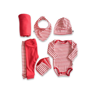 Baby Capsule Gift Box - Berry Stripe & Berry - Painted Door on Main