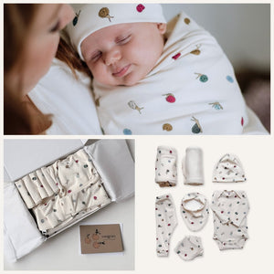 Baby Capsule Gift Box - Ditsy Snails & Cream - Painted Door on Main