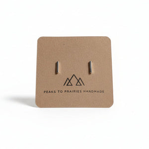 Bar Stud Earrings - Peaks to Prairies Handmade - Painted Door on Main