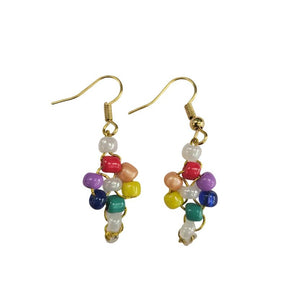 Beaded Flower Earrings Beaumont Queer Youth - Painted Door on Main