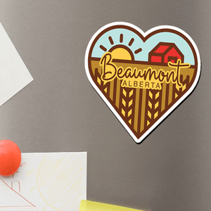Beaumont Heart Magnet - Sweet Bean Art - Painted Door on Main