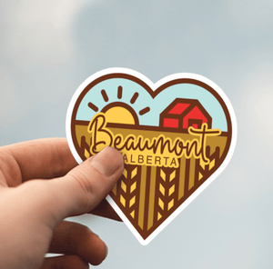 Beaumont Heart Sticker - Sweet Bean Art - Painted Door on Main