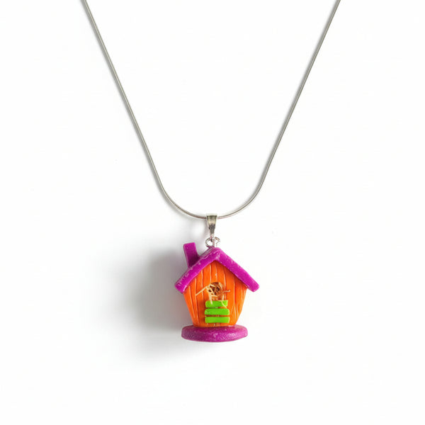 Birdhouse Necklace - Kid in a Candy Shop - Painted Door on Main