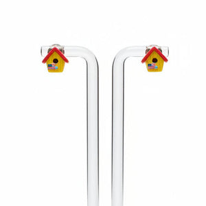Birdhouse Stud Earrings - Kid in a Candy Shop - Painted Door on Main
