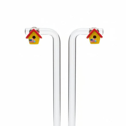 Birdhouse Stud Earrings - Kid in a Candy Shop - Painted Door on Main
