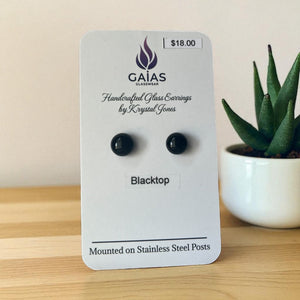 Glass Stud Earrings - Painted Door on Main