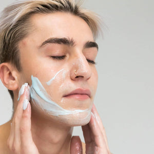 Blue Azul Soothing Cleansing Emulsion - Om Organics Skincare - Painted Door on Main