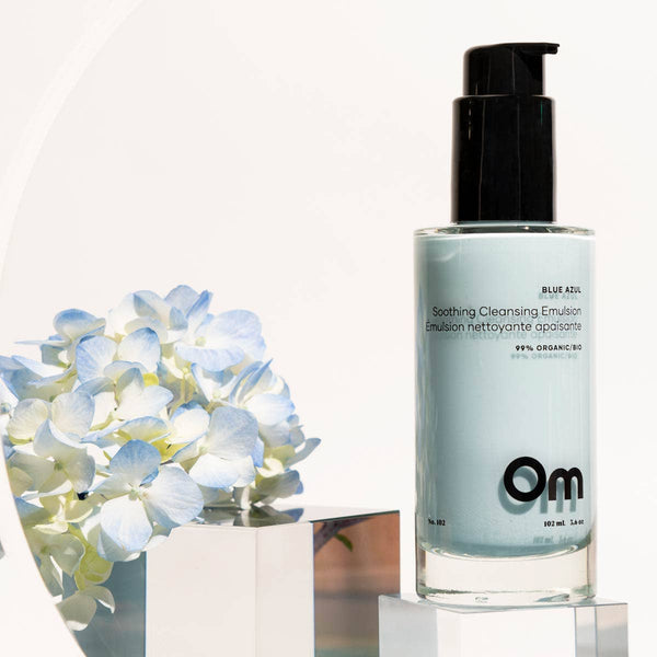 Blue Azul Soothing Cleansing Emulsion - Om Organics Skincare - Painted Door on Main