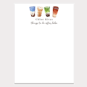 Boba Lover Notepad – Personalized - Painted Door on Main
