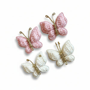 Butterfly Knit Hair Clips - Alayna B & Co. - Painted Door on Main