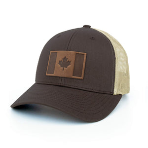 Canada Flag Leather Patch Hat - Painted Door on Main