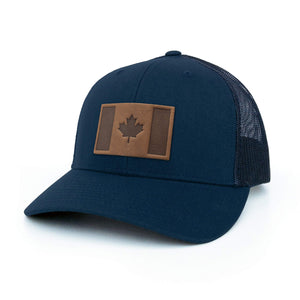 Canada Flag Leather Patch Hat - Painted Door on Main