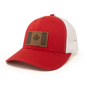 Canada Flag Leather Patch Hat - Painted Door on Main