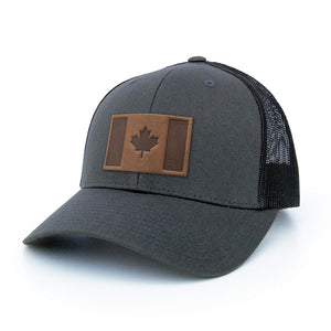 Canada Flag Leather Patch Hat - Painted Door on Main