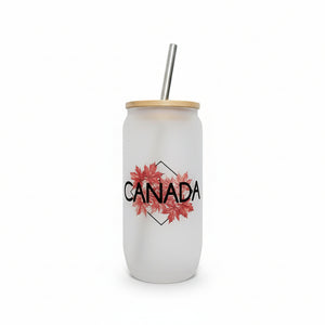Canada Leaf Frosted Glass Can - DIYxe - Painted Door on Main