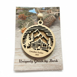Canadian Rockies Ornament - Uniquely Greek by Barb - Painted Door on Main