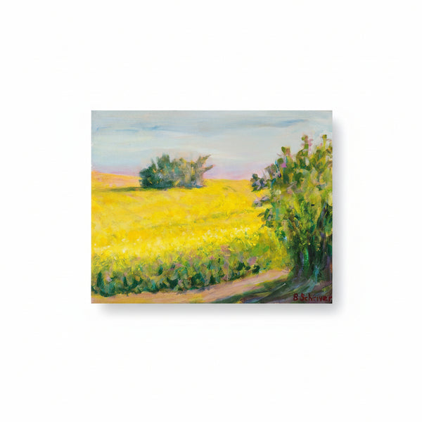 'Canola Field in Beaumont' Original Art - Betty Schriver Art - Painted Door on Main