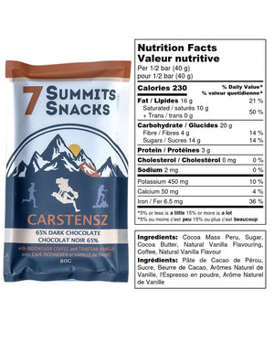 Carstensz Chocolate Endurance Bars - 7 Summits Snacks - Painted Door on Main
