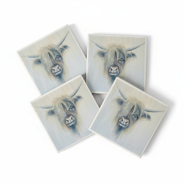 Ceramic Coaster Sets - Use A Dang Coaster - Painted Door on Main