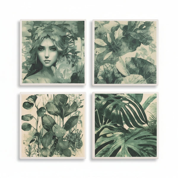 Ceramic Coaster Sets - Use A Dang Coaster - Painted Door on Main