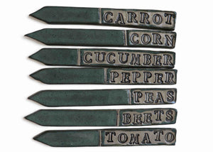 Ceramic Garden Stakes - Painted Door on Main