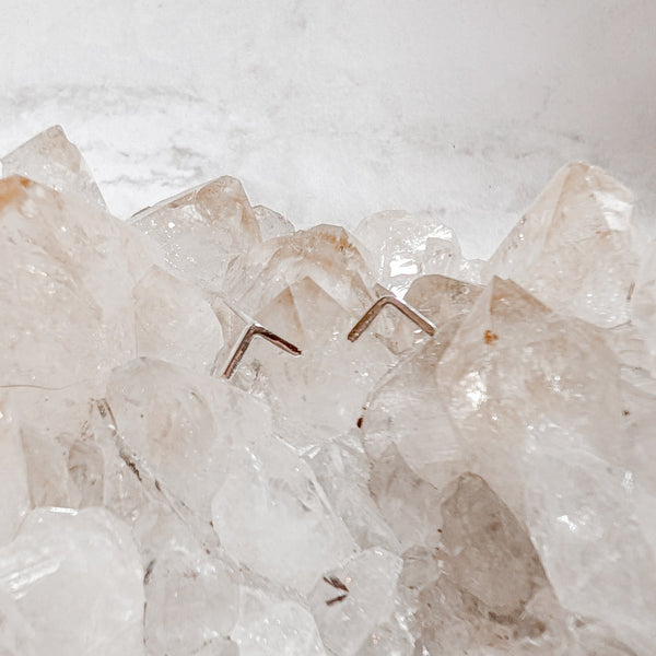 Chevron Stud Earrings - Peaks to Prairies Handmade - Painted Door on Main