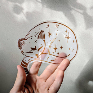 COMING SOON Cat Prismatic Window Cling - Painted Door on Main