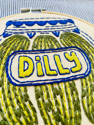 COMING SOON Dilly Pickles Complete Embroidery Kit - Painted Door on Main