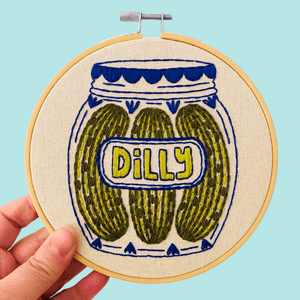 COMING SOON Dilly Pickles Complete Embroidery Kit - Painted Door on Main