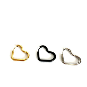 COMING SOON Heart Hoop Earrings - Painted Door on Main