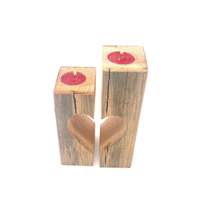 COMING SOON Heart Tealight Candle Pillars - Painted Door on Main