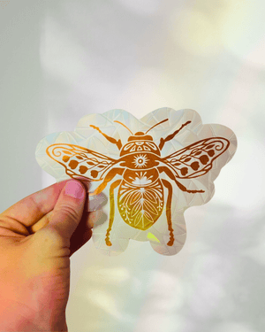 COMING SOON Honeybee Prismatic Window Cling - Painted Door on Main