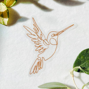 COMING SOON Hummingbird Prismatic Window Cling - Painted Door on Main