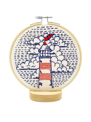 COMING SOON Lighthouse Complete Embroidery Kit - Painted Door on Main
