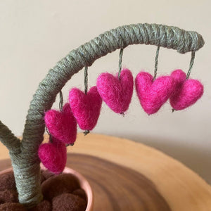 COMING SOON Macrame and Felted Bleeding Heart Forever Plant - Painted Door on Main