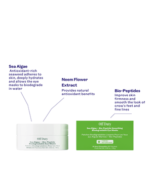 COMING SOON OffDuty™ Sea Algae + Bio-Peptide Smoothing Biodegradable Eye Masks - Painted Door on Main