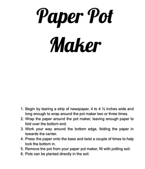 COMING SOON Paper Pot Maker - Painted Door on Main