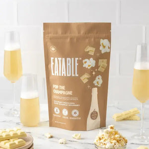 COMING SOON Pop the Champagne White Chocolate Popcorn - Painted Door on Main