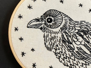 COMING SOON Raven Nevermore Complete Embroidery Kit - Painted Door on Main