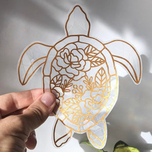 COMING SOON Sea Turtle Prismatic Window Cling - Painted Door on Main