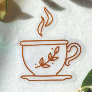 COMING SOON Tea Cup Prismatic Window Cling - Painted Door on Main